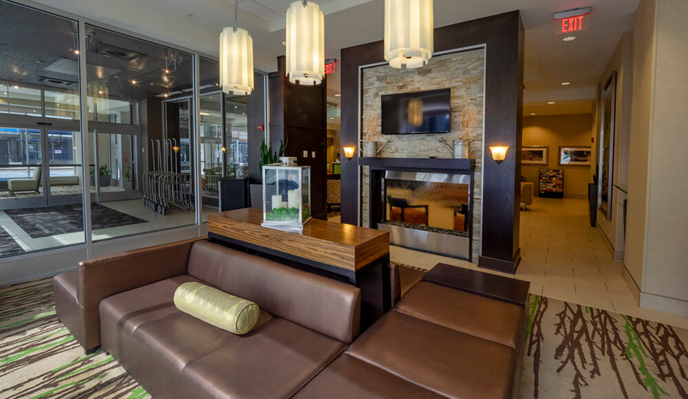 Lobby for apartment building