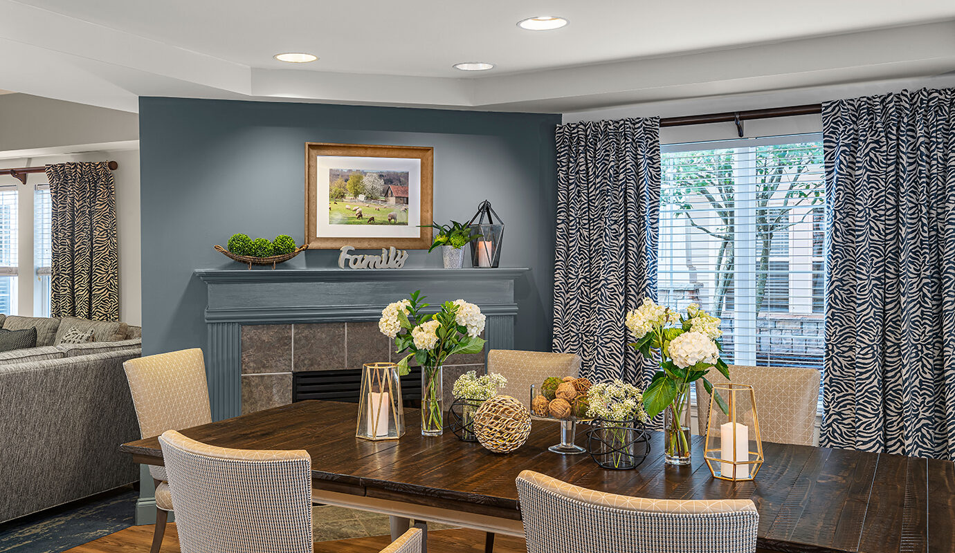 Large decorated dining table
