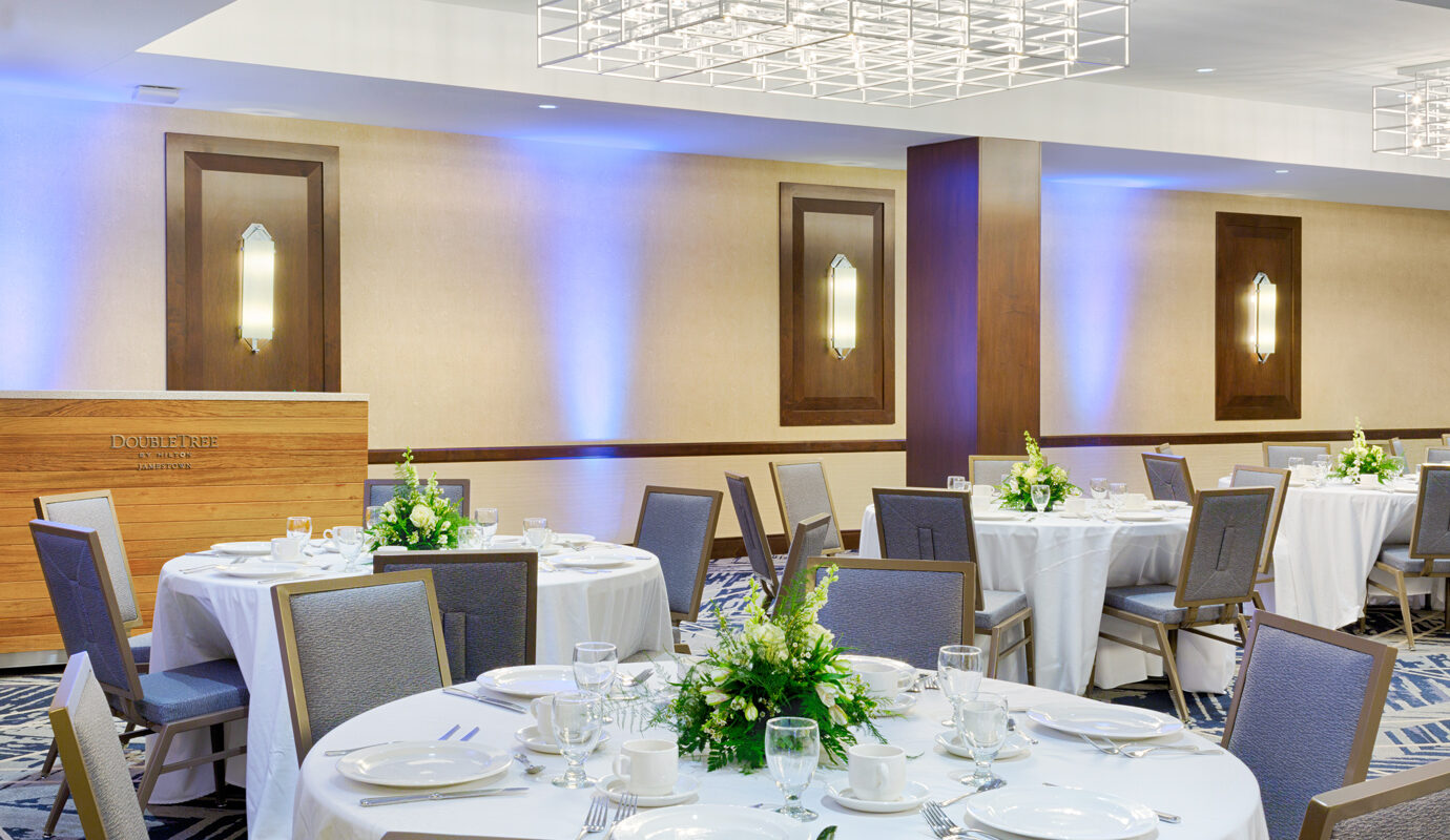 Grand ballroom dining tables