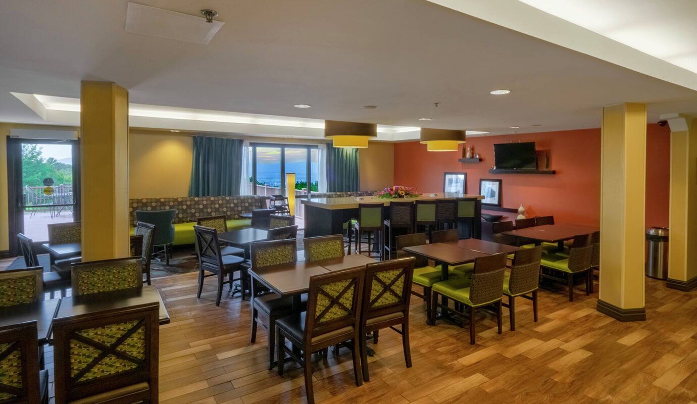 Dining room with seating