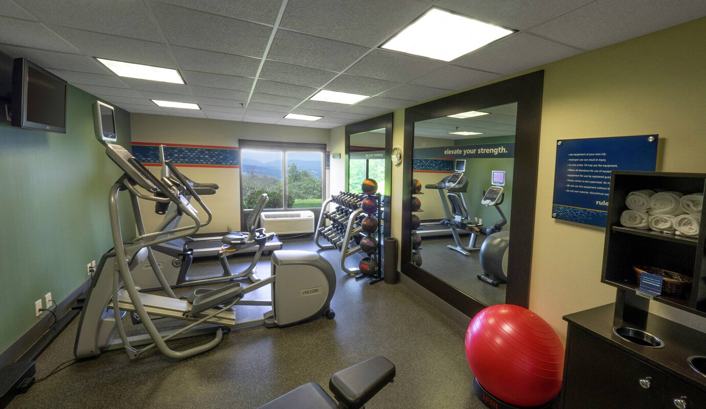Gym room with equipment