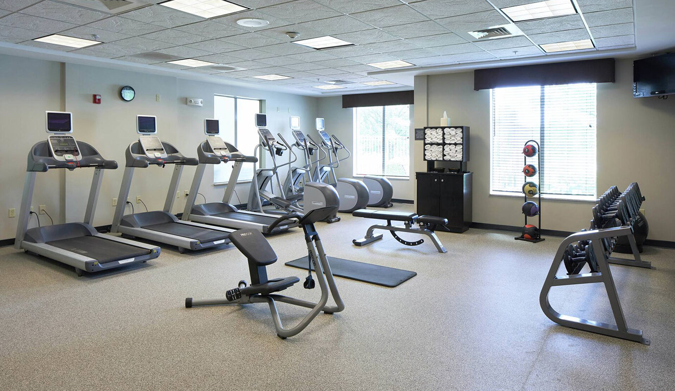 Gym room with equipment