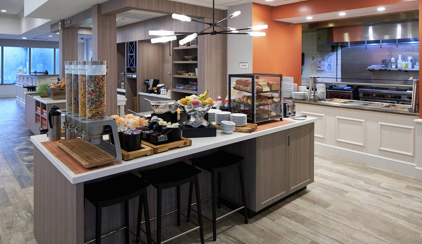 Breakfast and buffet bar