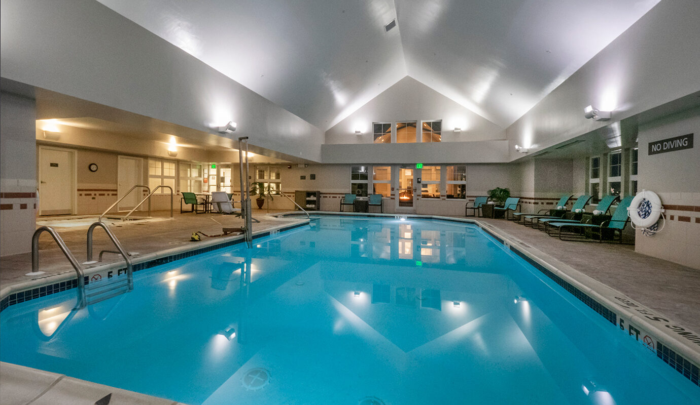 Indoor pool in the Residence Inn in Hazleton, PA