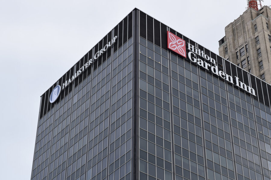 Hilton Garden Inn and Hamister building