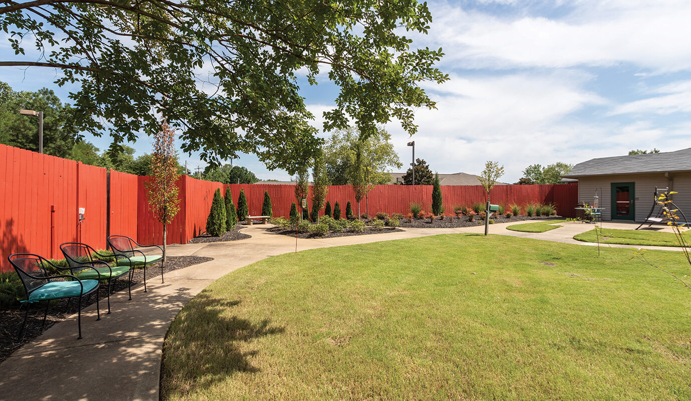 Outdoor courtyard and garden